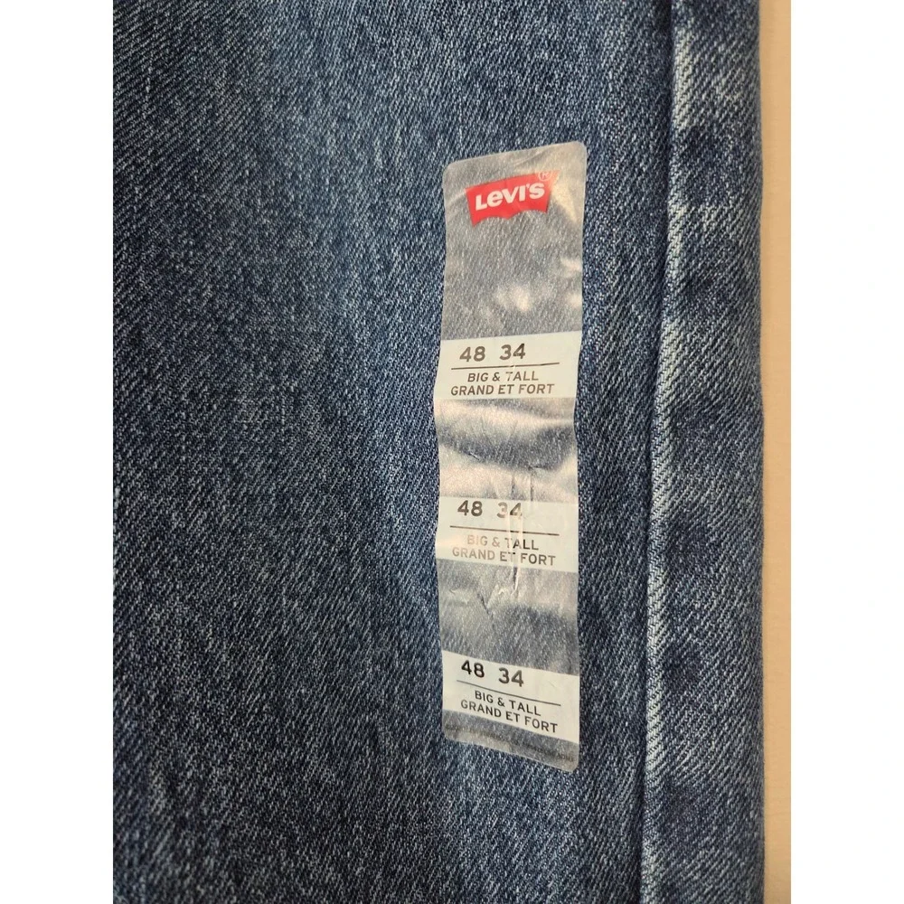 Levis 550 Relaxed Fit Tapered Leg Blue‎ Denim Jeans Mens 48x34 Big and Tall NWT